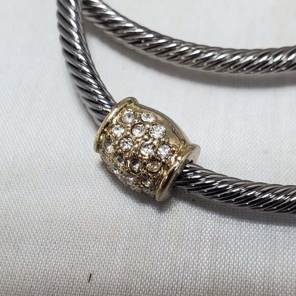 Armani Exchange Mixed Metal Cable Cuff Bracelets – Set of 3 - Picture 2 of 12